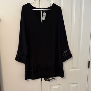 Astr Black Mini Dress with Sleeve Details